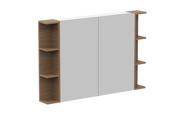 Glacier Shelf Mirrored Cabinet 1200