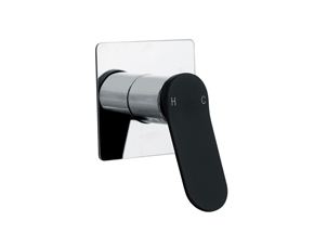 Liberty Wall Mixer Matte Black & Chrome