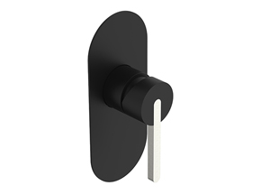 Bronx Wall Mixer Matte Black & Brushed Nickel