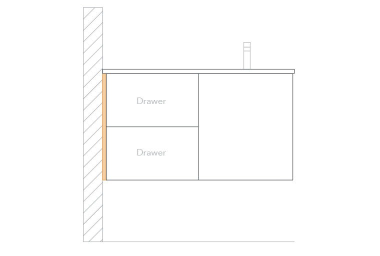 Filler Strip 16mm (No changes made to cabinet)
