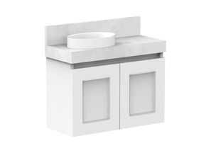 Gloss White Basin, Left Offset