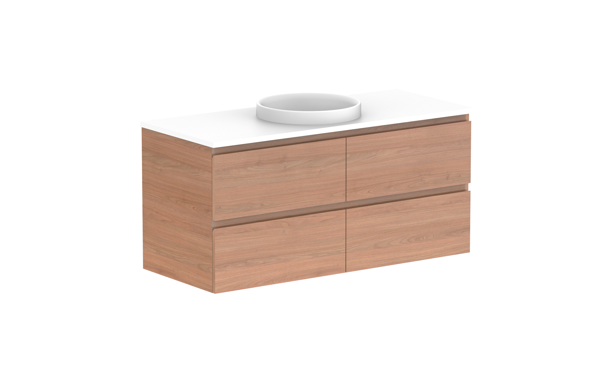 Glacier All-Drawer, 1200 Twin, Wall Hung