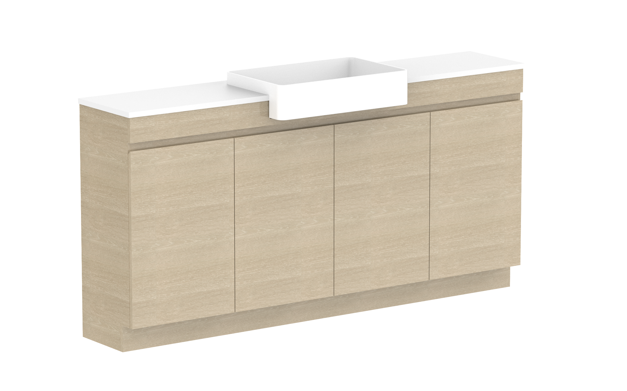 Glacier Semi-Recessed All-Door, 1800 Trio, Floor Mount