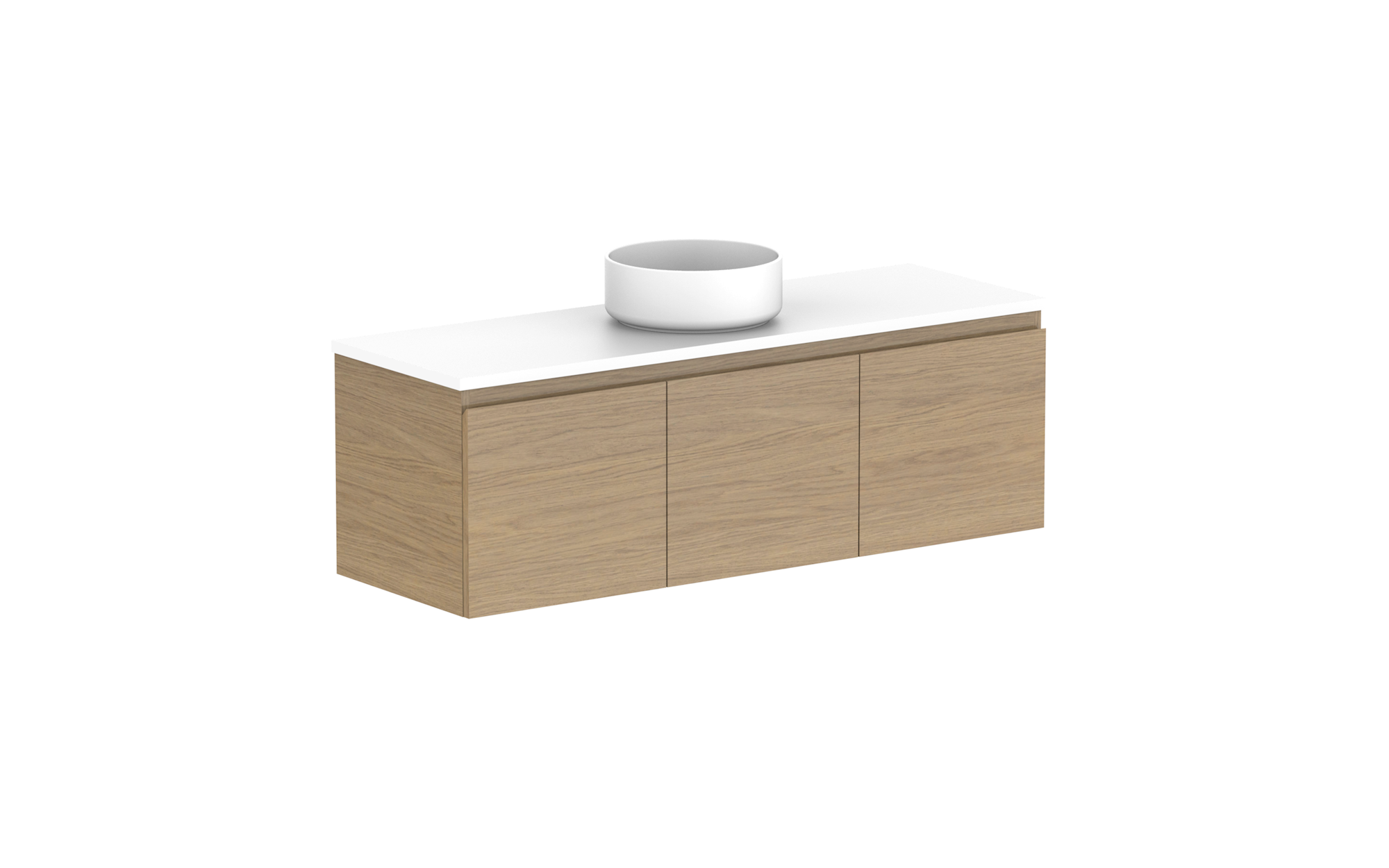 Glacier Ensuite Door & Drawer, 1200 Slim, Wall Hung