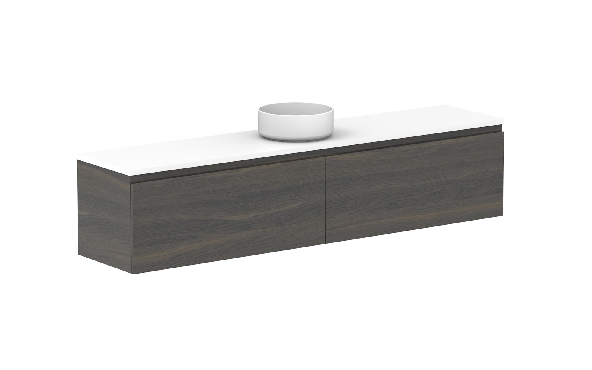 Glacier Ensuite All-Drawer, 1800 Slim, Wall Hung