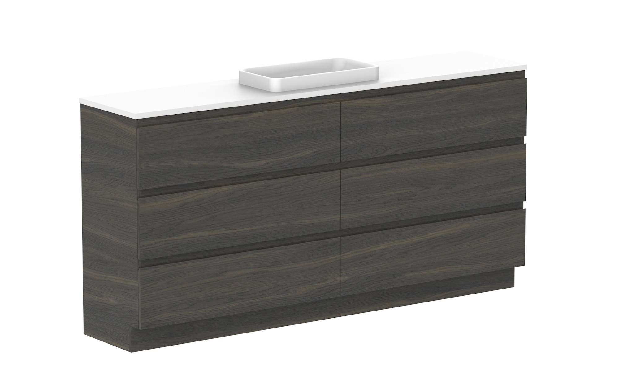 Glacier Ensuite All-Drawer, 1800 Trio, Floor Mount