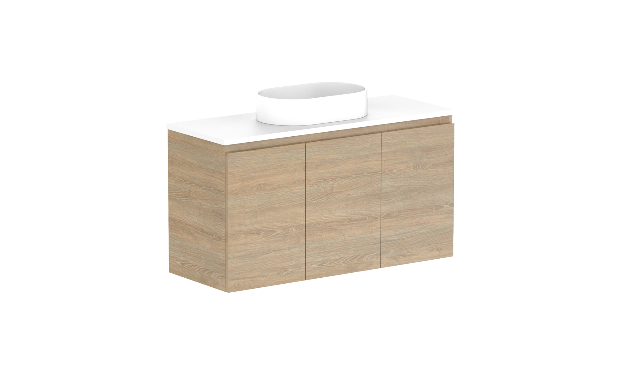 Glacier Ensuite All-Door, 1050 Twin, Wall Hung