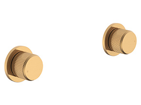 Soul Groove Wall Top Assembly (pr) Brushed Brass