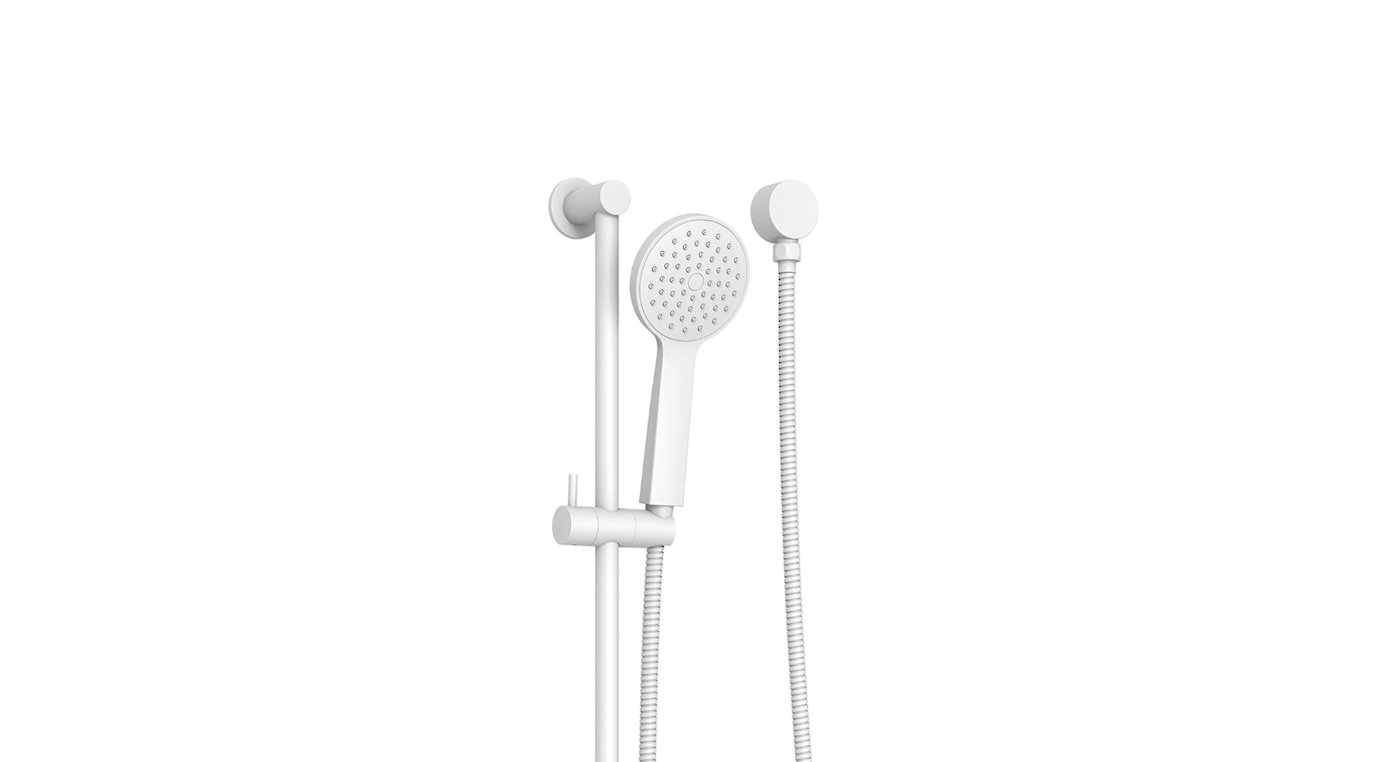 Soul Classic Hand Shower On Rail Matte White