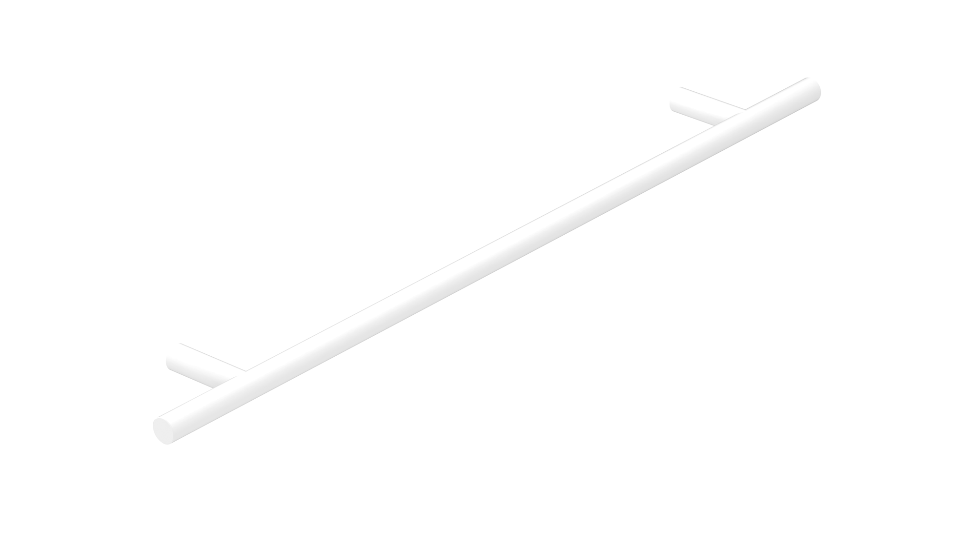 Round Cross Bar Handle Matte White