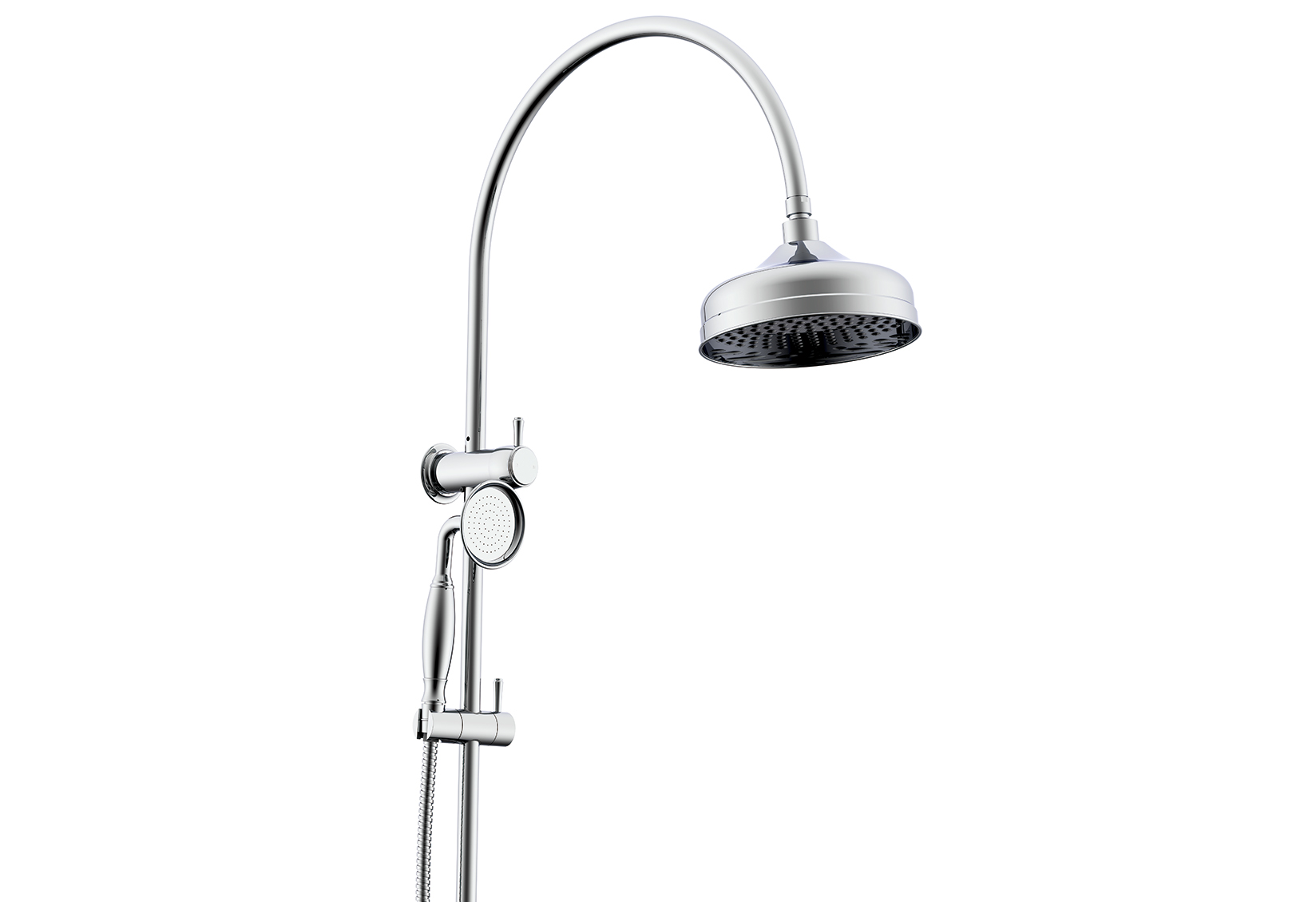 Eternal Gooseneck Twin Shower Set Chrome