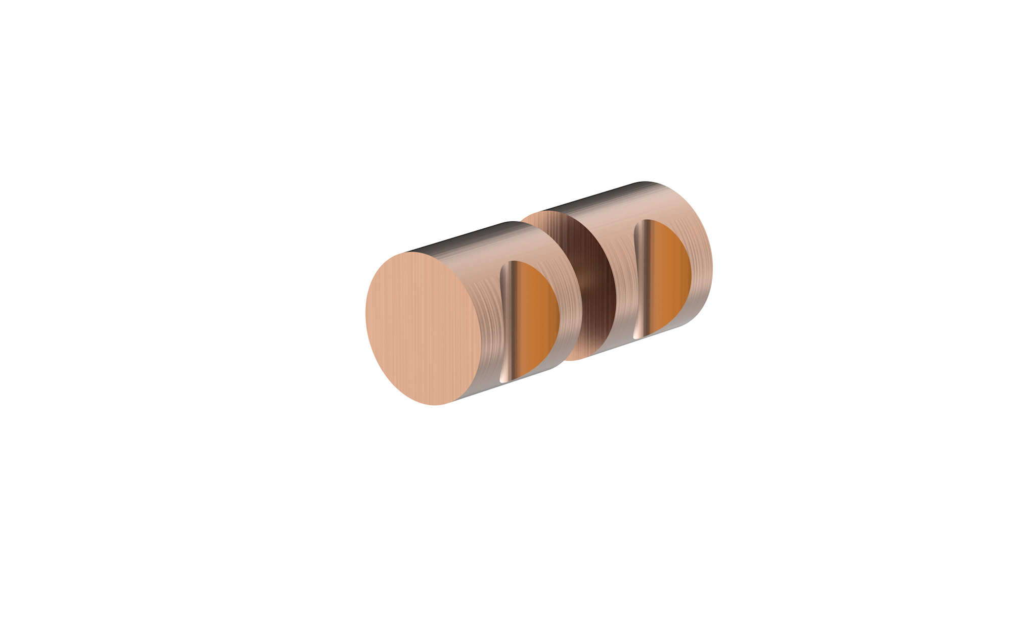 Shower Screen Knob Brushed Copper