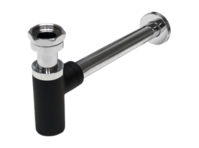 Subway Bottle Trap Matte Black & Chrome